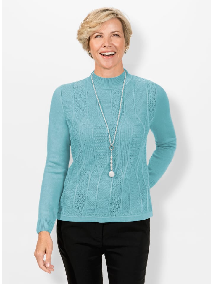 Pullover in aquamarin