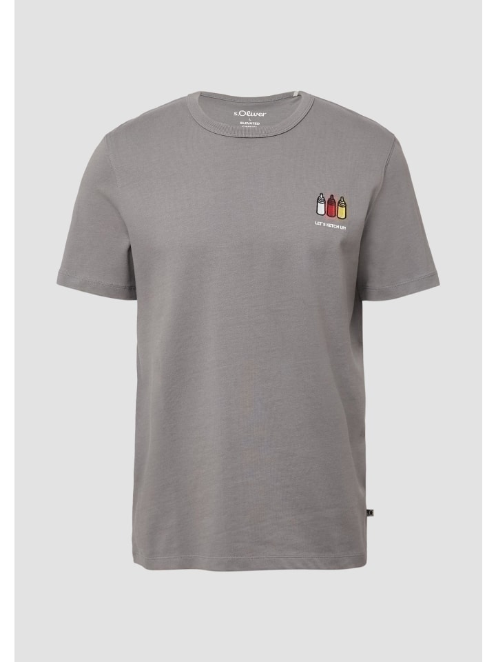 T-Shirt in 94D3_grau meliert