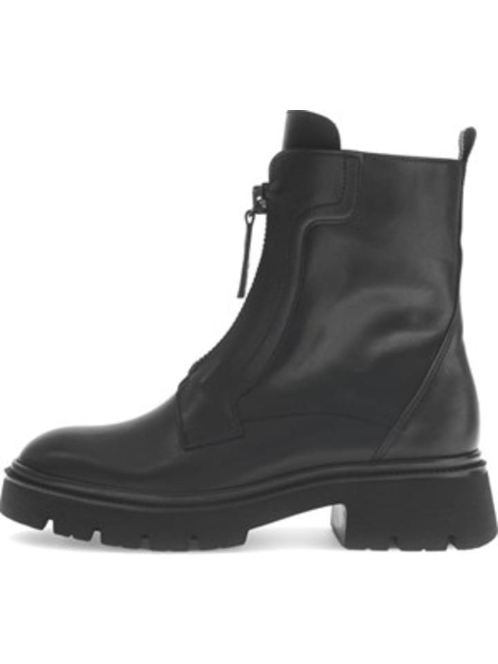 Schnürstiefelette in schwarz