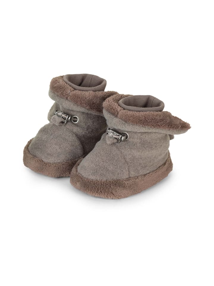 Baby Stiefel uni in braun melange