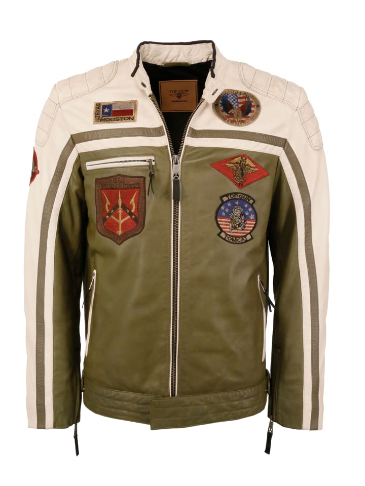 Lederjacke 31024850 in olive/tan
