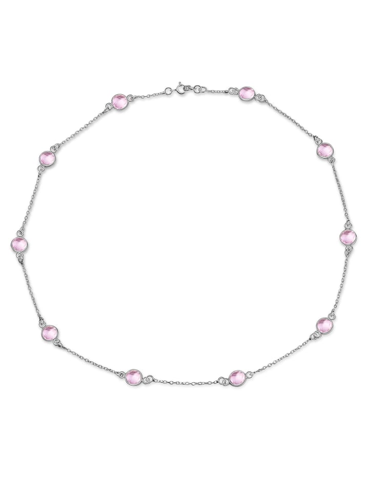LAVANDE Halskette Pink Quarz in gold