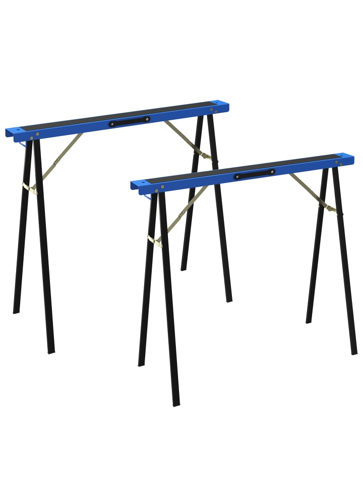 Sägebock in Blau & Schwarz 99,5L x 36,5B x 78,5H cm