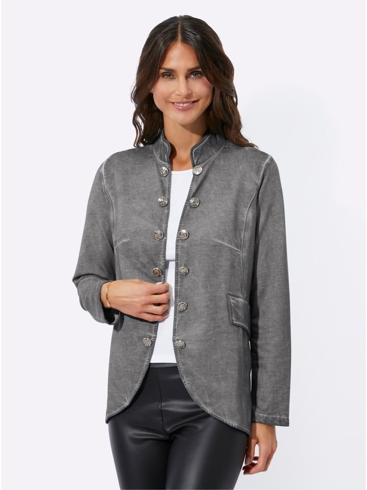 Sweatjacke in grau