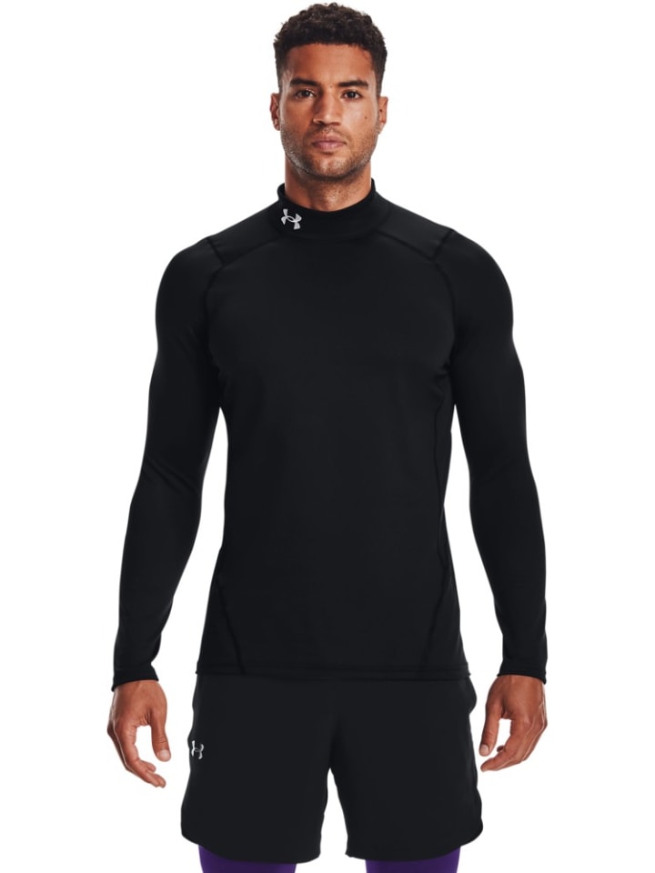 Longsleeve "ColdGear Fitted Mock" in Schwarz