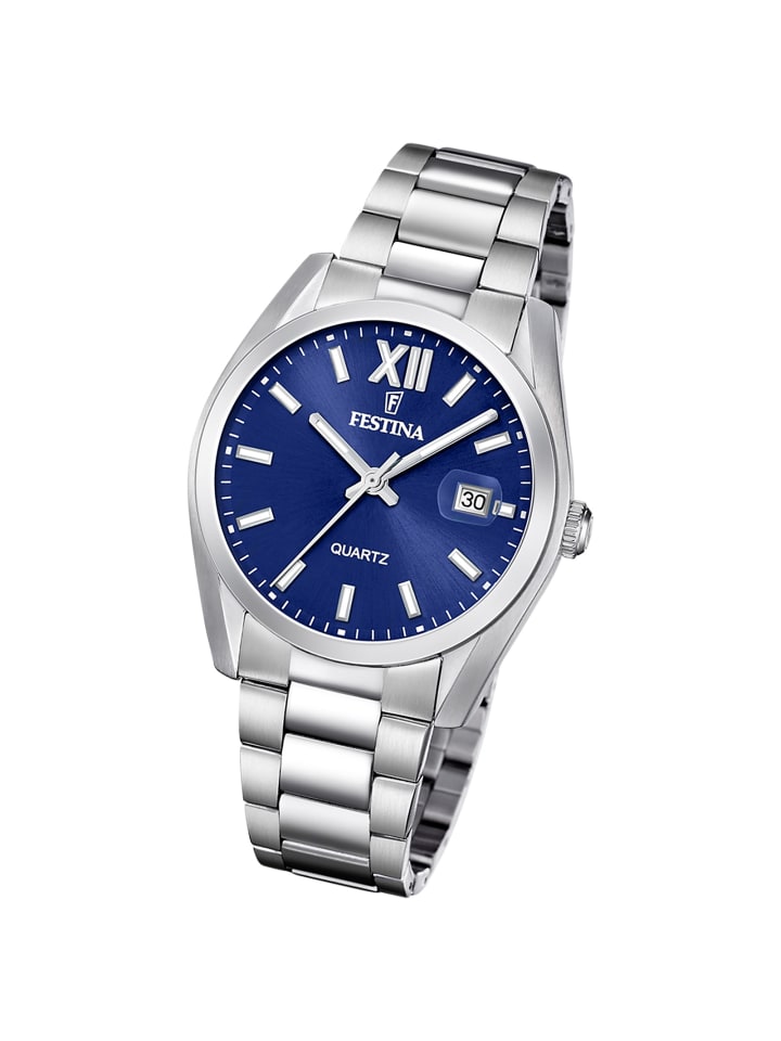 Analog-Armbanduhr Festina Klassik silber groß (ca. 40mm)