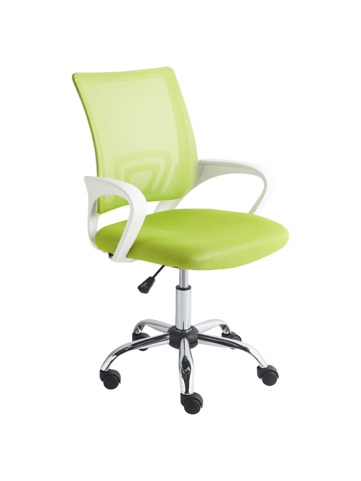 Bürostuhl SOLID in Grün/Silber/Weiß - (W) 60 x (H) 88 x (L) 60 cm