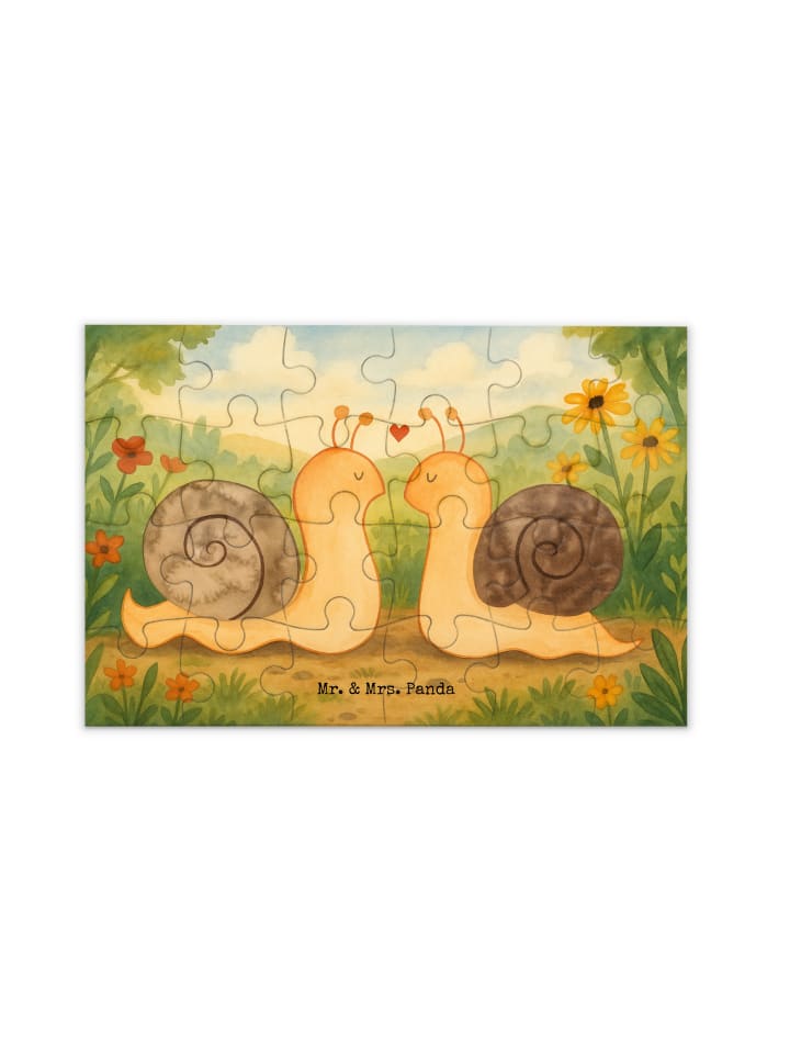 Puzzle Schnecken Liebe Design ohne Spruch in Weiß