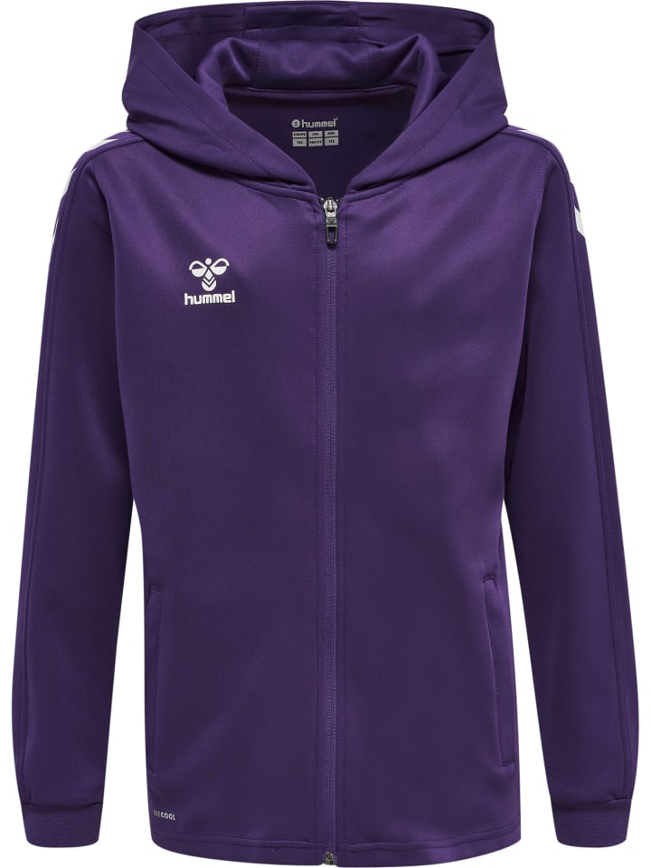 Reißverschluss Kapuzenpullover Hmlcore Kinder in ACAI/WHITE