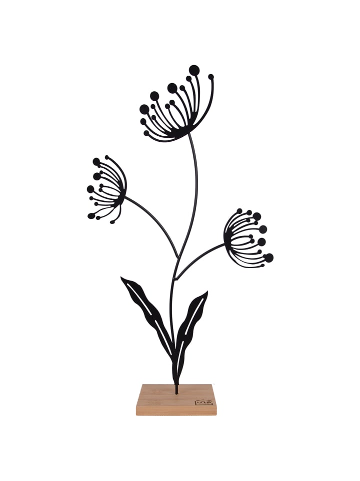 Aufsteller Deko-Blume in Schwarz