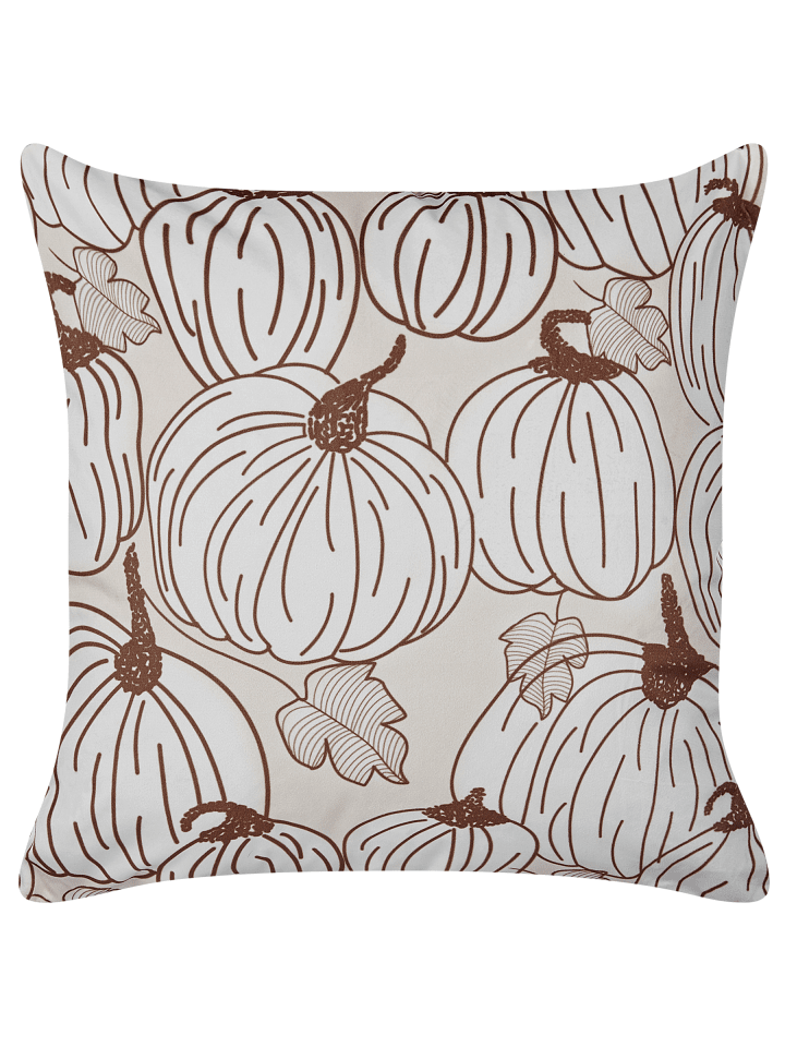 Dekokissen GOURD in Beige/Weiß/Braun - (W) 45 x (H) 12 x (L) 45 cm