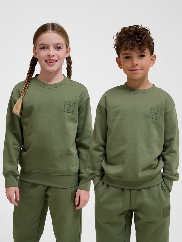 Sweatshirt Hmlclean Lebensstil Kinder in OLIVINE