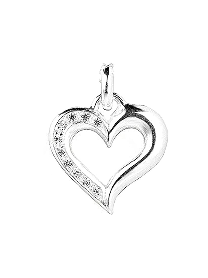 Anhänger "herzförmig Deep in my Heart" in Silber