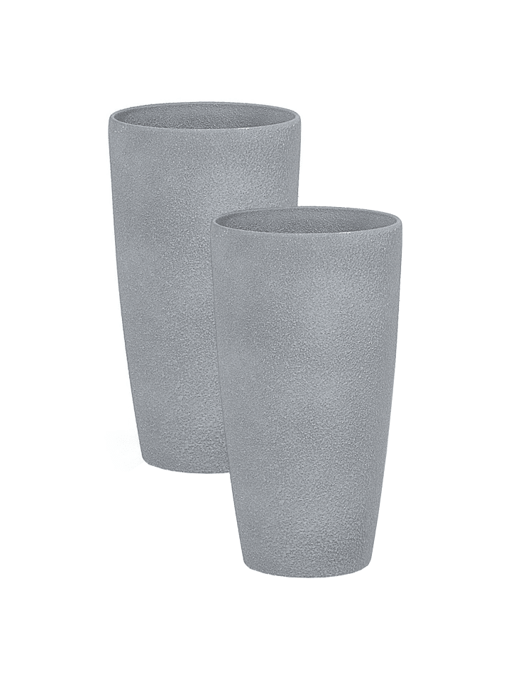2er-Set Outdoor Blumentopf ABDERA in Grau