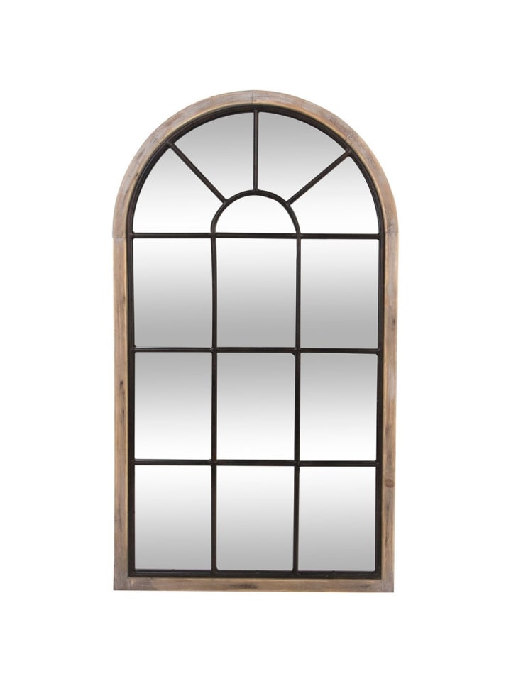 Spiegelfensterwand in beige