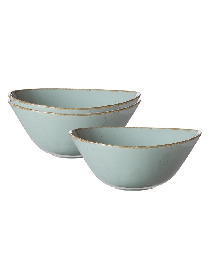 3er Set Servierschalen Casa in Blau 16,5 x 19 cm