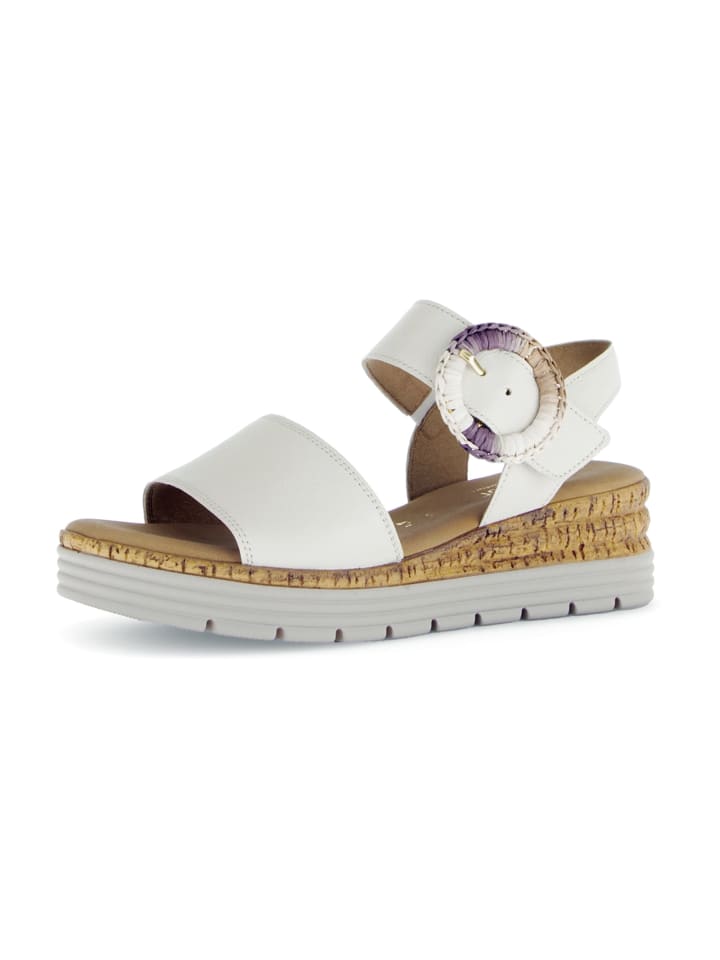 Keilsandaletten in Beige
