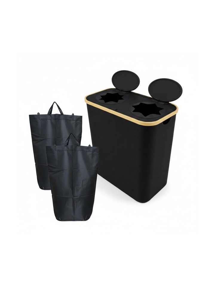 Pfandflaschen-Sammelbehälter in Schwarz - 140 Liter