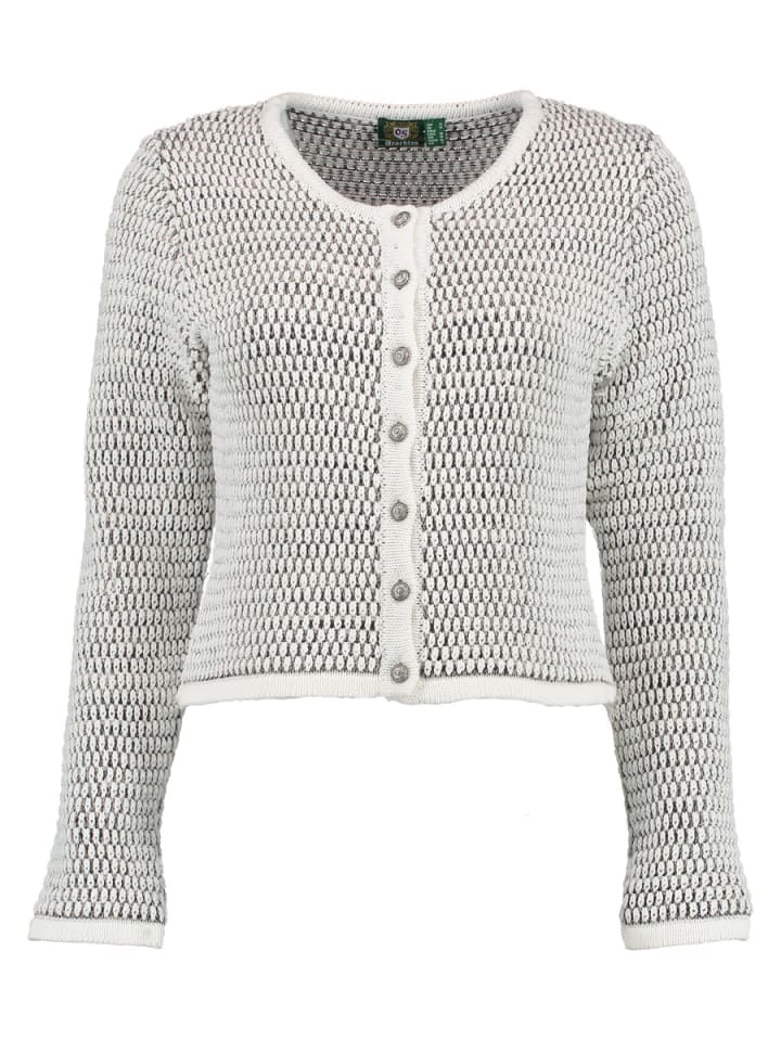 Strickjacke Qoriva in ecrue-anthrazit