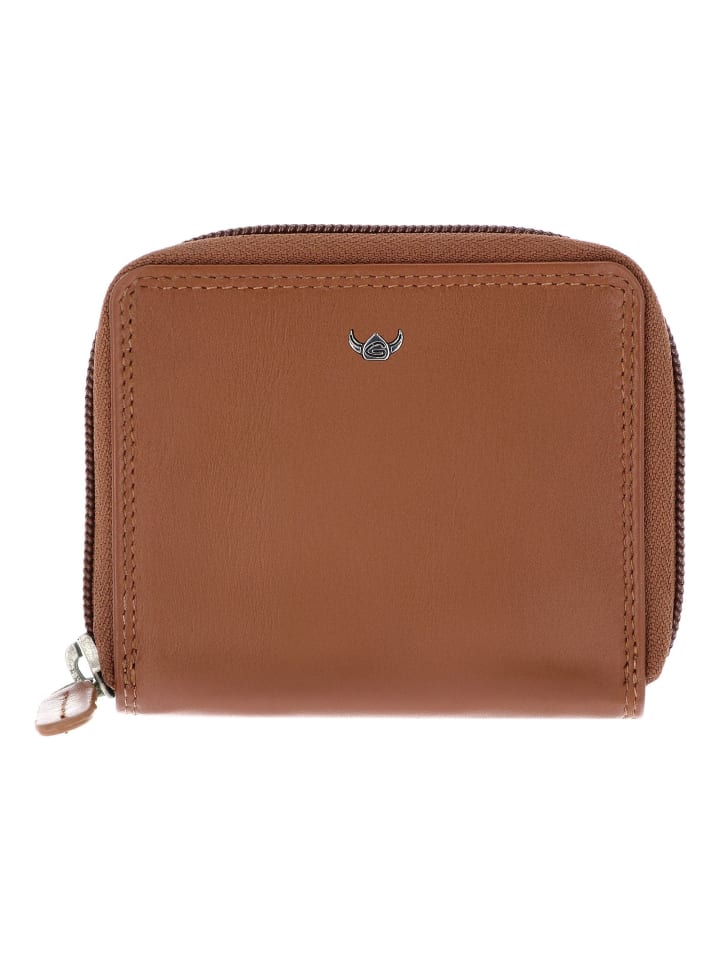 Polo Geldbörse RFID Schutz Leder 10 cm cognac