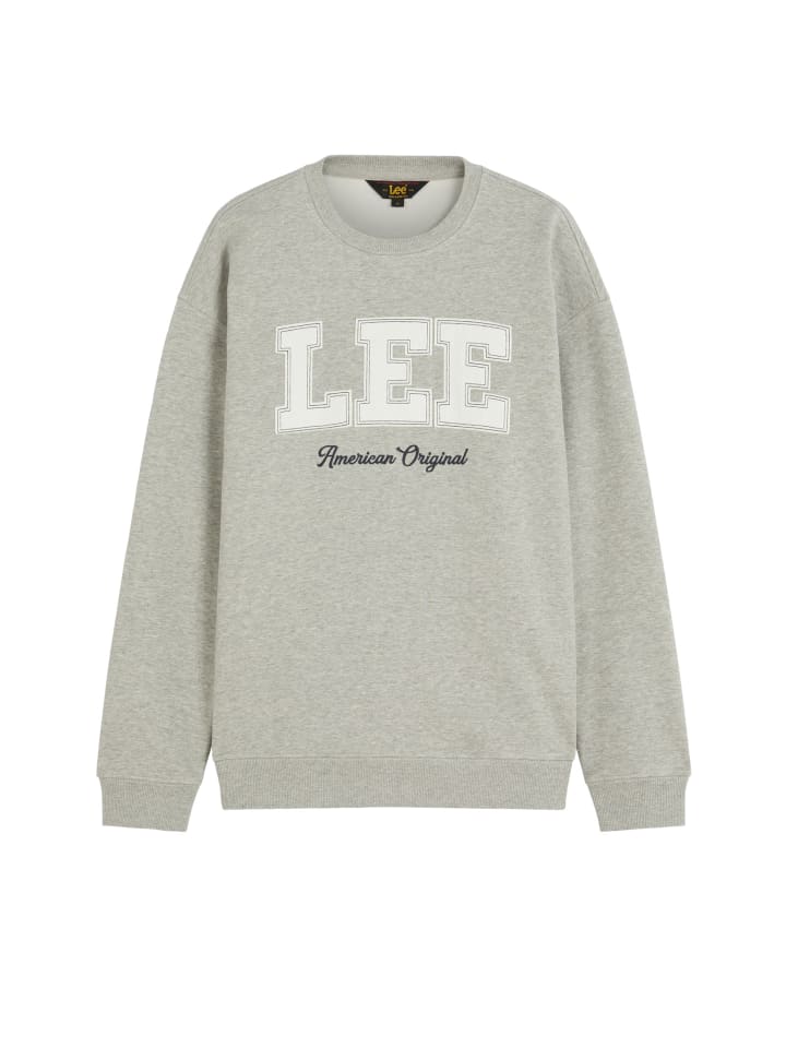 Sweatshirt Lee Original Crew in Mid Grey Mele