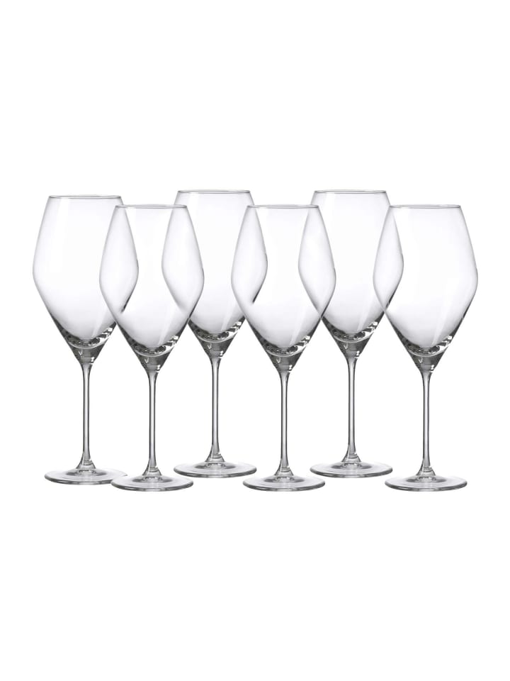 6er Set Rotweingläser Salsa in 470 ml in transparent