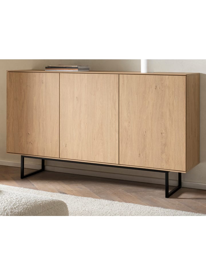 Sideboard Stone Eiche 150 x 90 cm, Kommode mit Push-to-Open