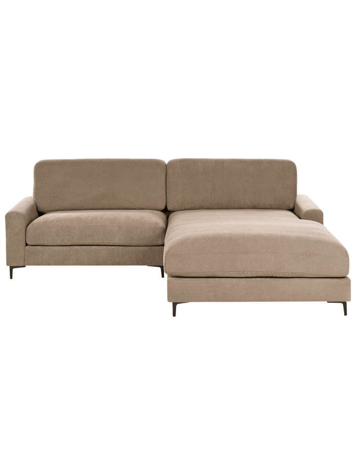 3-Sitzer Sofa MALOY in Braun/Schwarz - (W) 272 x (H) 87 x (L) 189 cm linksseitig