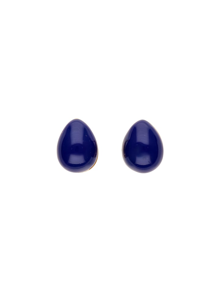 Women Earrings in Gold Navy