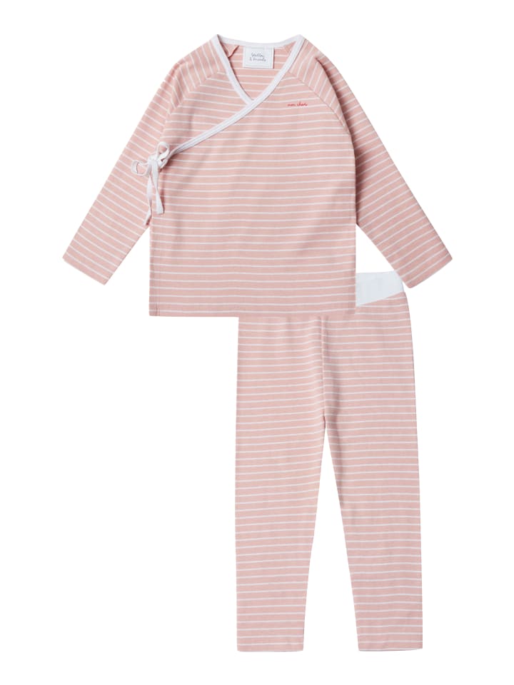 Pyjama-Set 2tlg. Mit Streifen in light pink