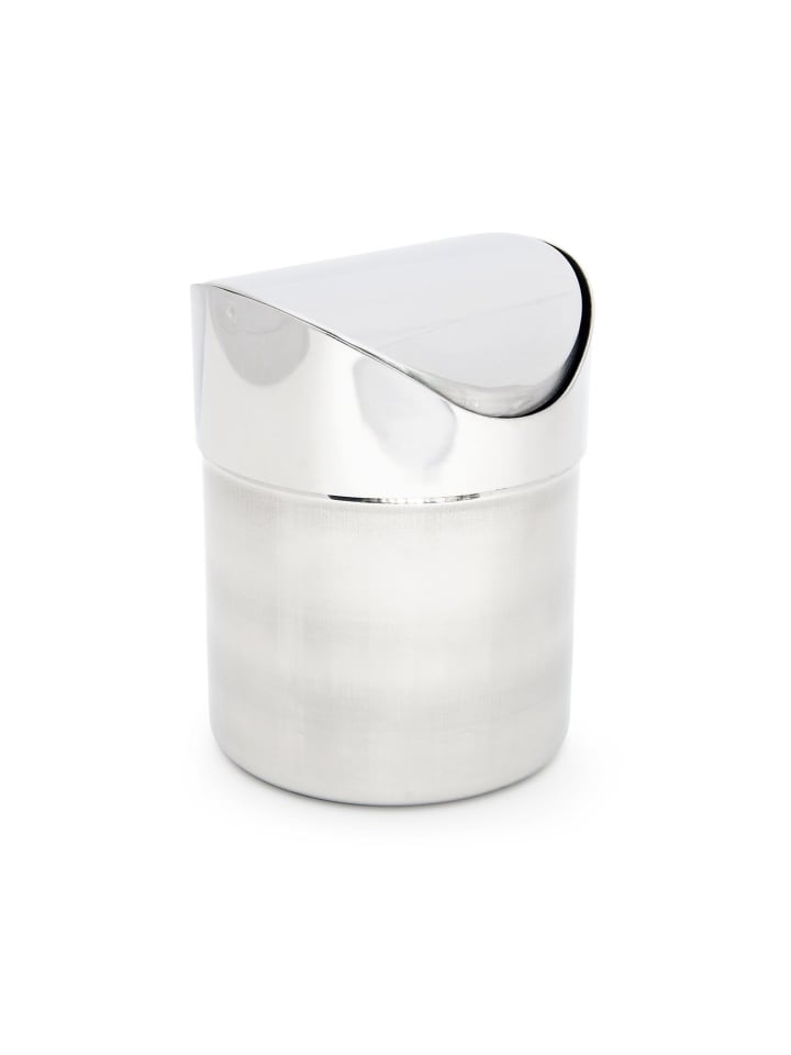 Tischabfallbehälter in Silber - (H)15,5 x Ø12 cm