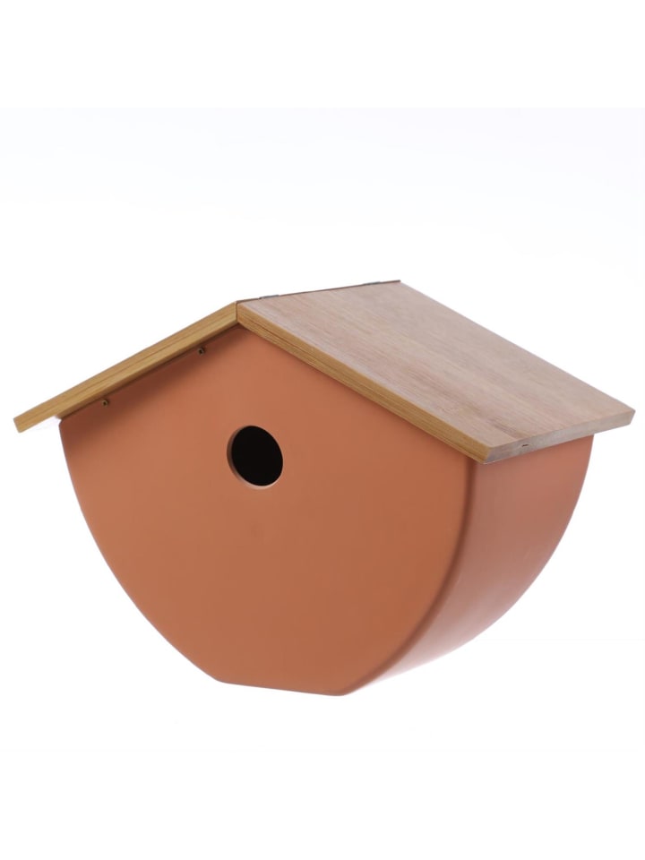 Vogelhaus Nistkasten Bambus Brutkasten Vogelhäuschen orange