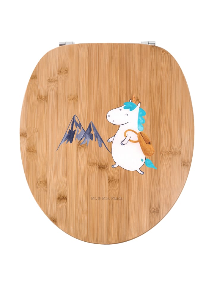 WC Deckel Einhorn Bergsteiger ohne Spruch in Braun