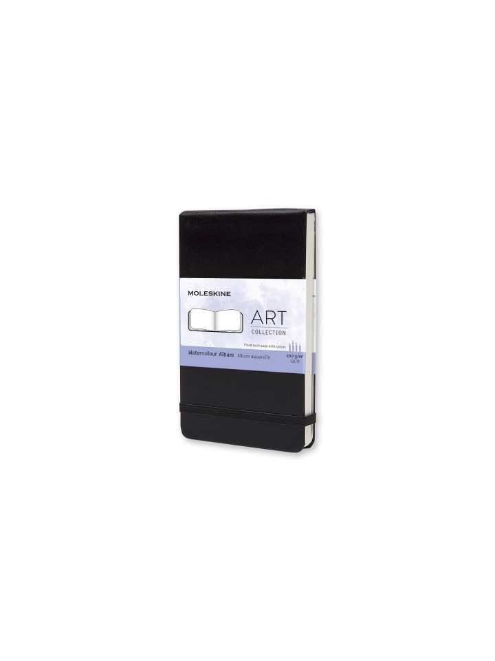 Aquarellbuch, Fester Einband, 200g-Aquarellpapier in Schwarz