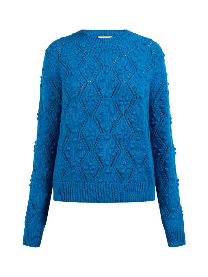Damen Strick Pullover in KÖNIGSBLAU