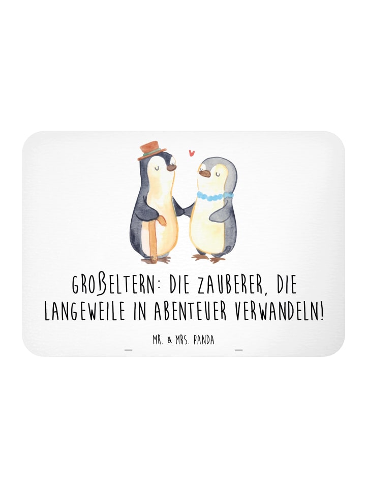 Kühlschrankmagnet Großeltern Zauberer mit Spruch in Weiß