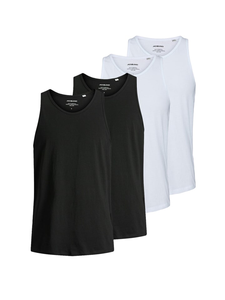 Unterhemd / Tanktop Jacbasic in Schwarz / Weiß