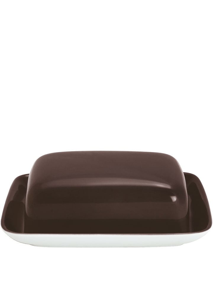Butterdose eckig 17 x 14 cm chocolate brown
