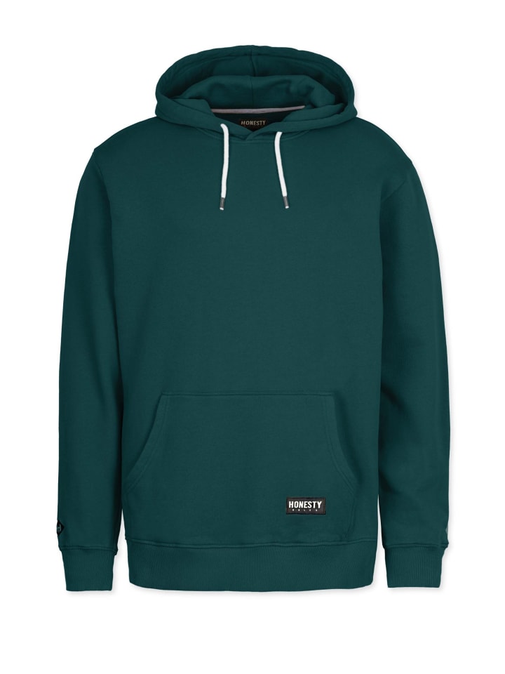 Kapuzenpullover " Basic " in racing-green
