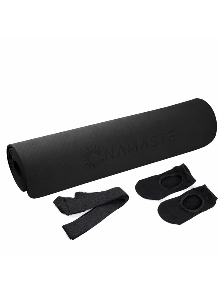 3er-Pack Essentials Yoga und Fitness in Schwarz 3 Stück