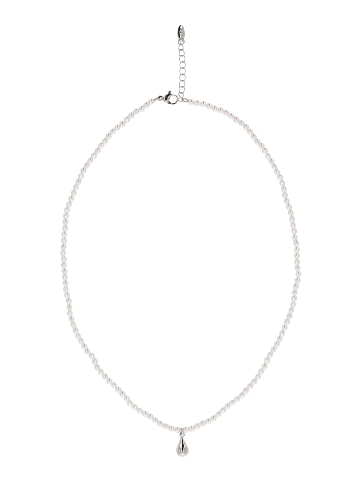 Women Necklace in Silver White