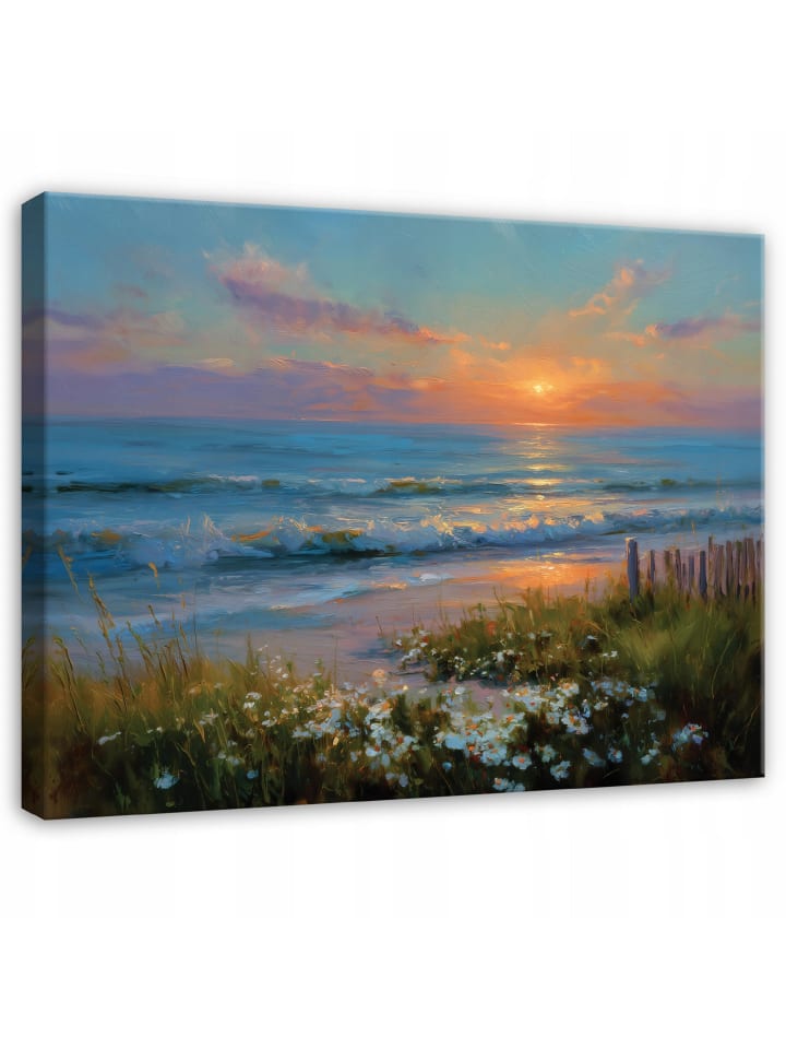 Leinwandbild Meer in Blau