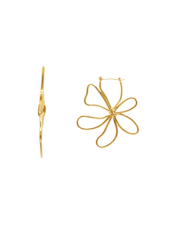 Blumen Ohrring Damen Adelia goldfarben in goldfarben