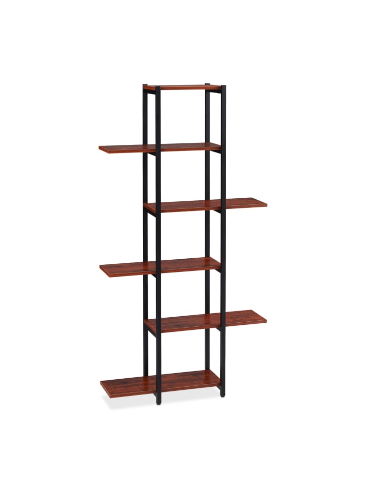 Pflanzenregal Schwarz/ Dunkelbraun - (B)78 x (H)150 x (T)24 cm