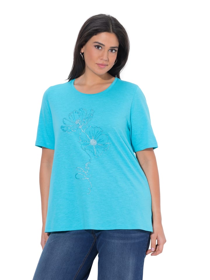 Shirt in tiefes aqua