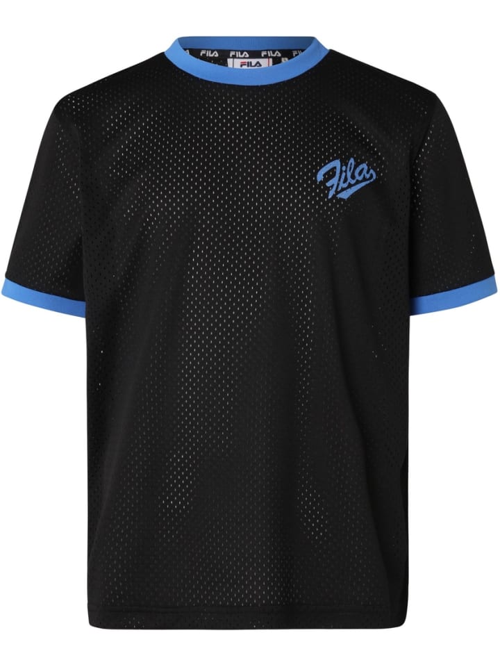 Shirt "Ihlow Loose Basketball Mesh Tee" in Schwarz