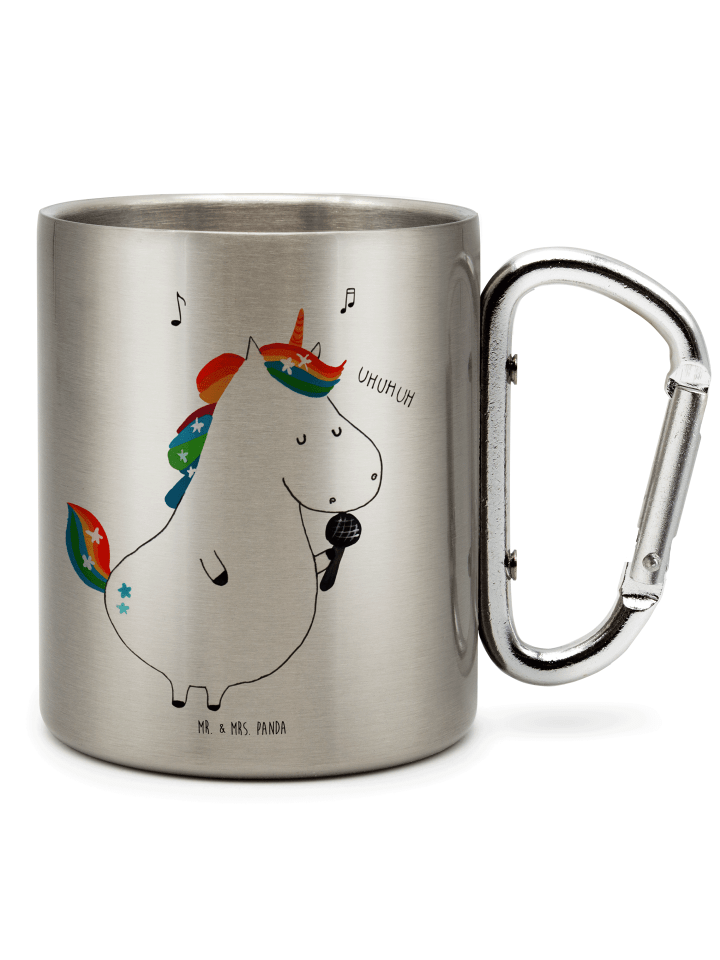 Pott Einhorn Sänger ohne Spruch in Silber
