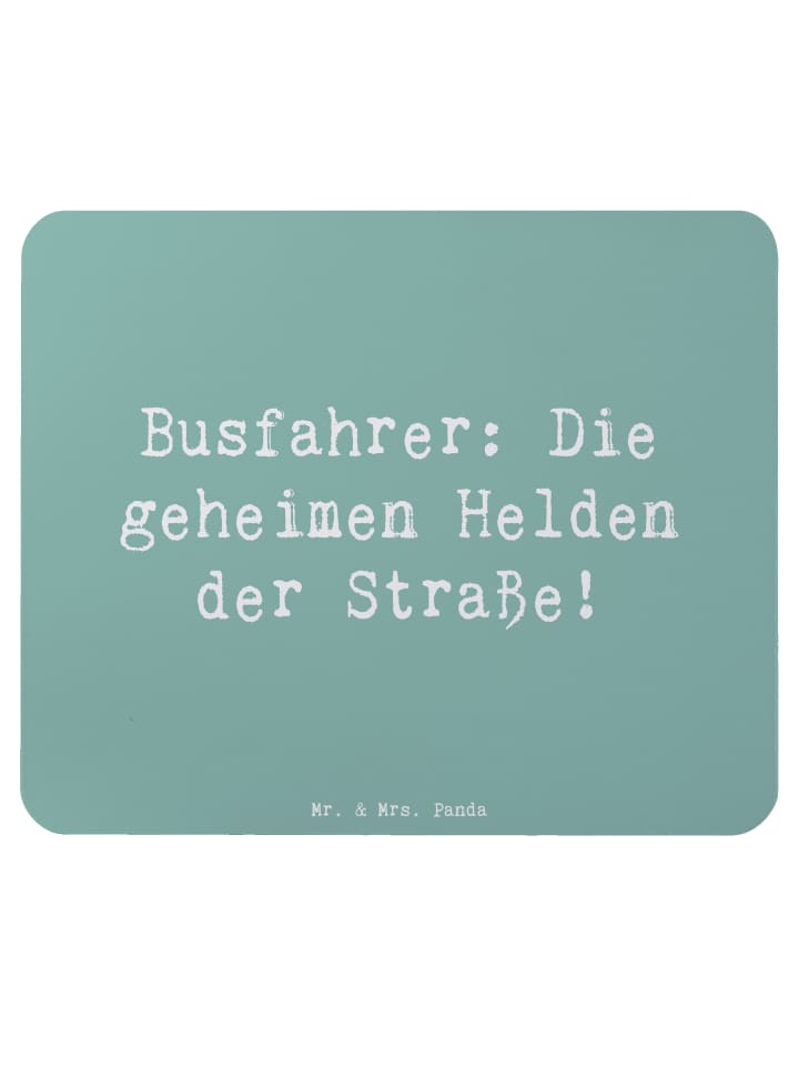 Mousepad Spruch Busfahrer Helden mit Spruch in Meeresbrise