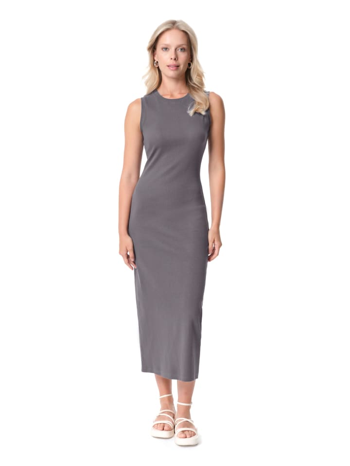 Maxikleid "DURRU" in Schattengrau