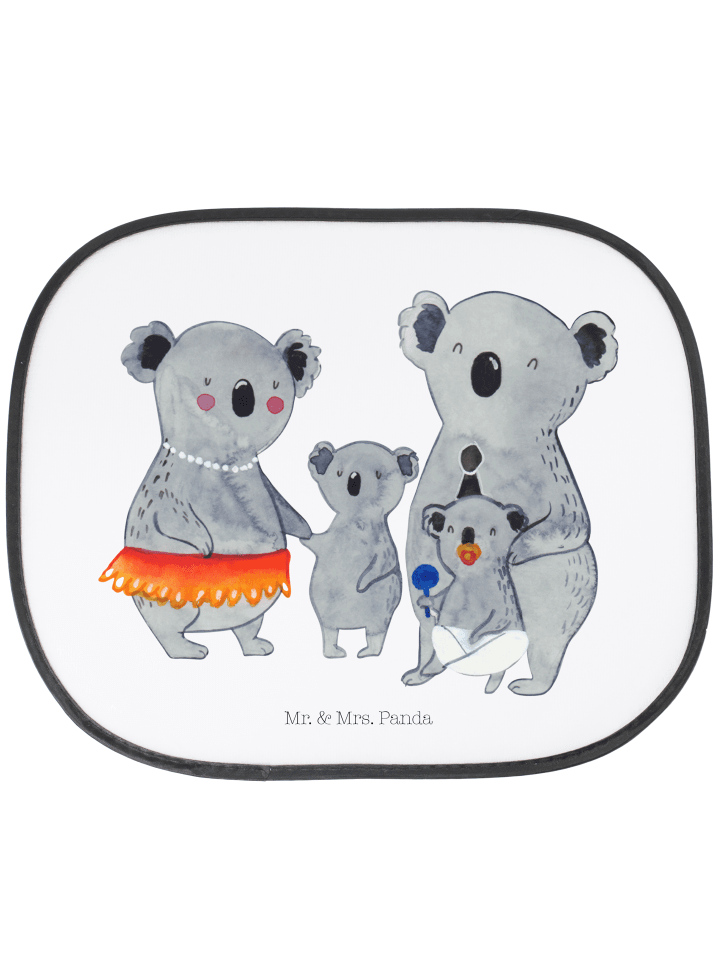 Sonnenschutz Auto Koala Familie ohne Spruch in Weiß